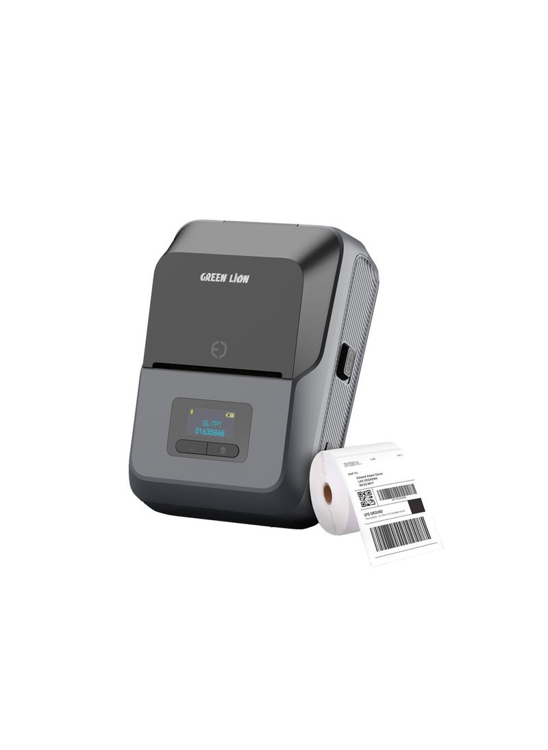 GreenLion Thermal Printer  With 203 DPI Printing Resolution- Grey  - Image 1