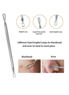 SYOSI 5PCS Blackhead Remover Tool Set Acne Extractor Comedone Pimples Spot and Zit Removal Tool With Case  - Image 4