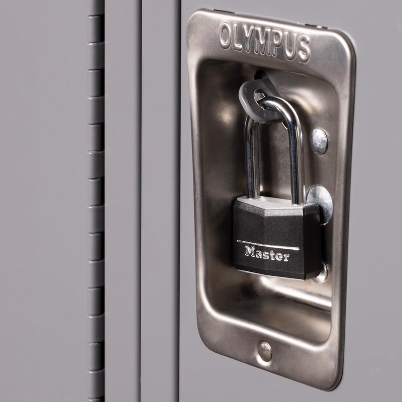 MasterLock Black Covered Aluminum Lock, Gym Locker Lock with Key, Outdoor Padlock with Long Shackle for Gates, Fences, Toolboxes, and More,141DLF - Image 5