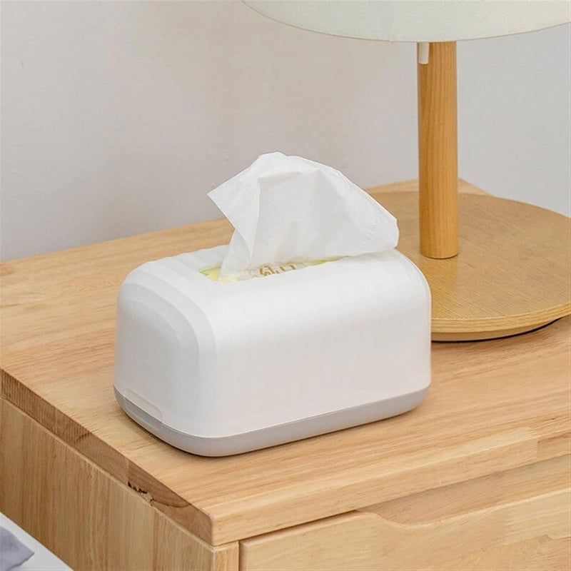 BLURISM Wet Wipe Holder with Lid | Household Office Rectangular Tissue Box - Tissue Dispenser Storage Box for Desk Accessories Home Decor Tissue Box Cover with Base - Image 1