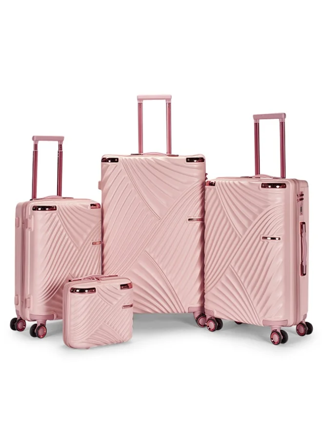 LIMRA Luggage set 4 pieces travel Bags with a distinctive design from limra Pink