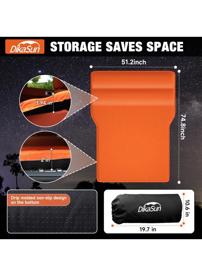 DikaSun SUV Air Mattress, Self-Inflating Memory Foam Car Bed Mattress for SUV, Travel Camping Car Sleeping Pad with Storage Bag - Image 5