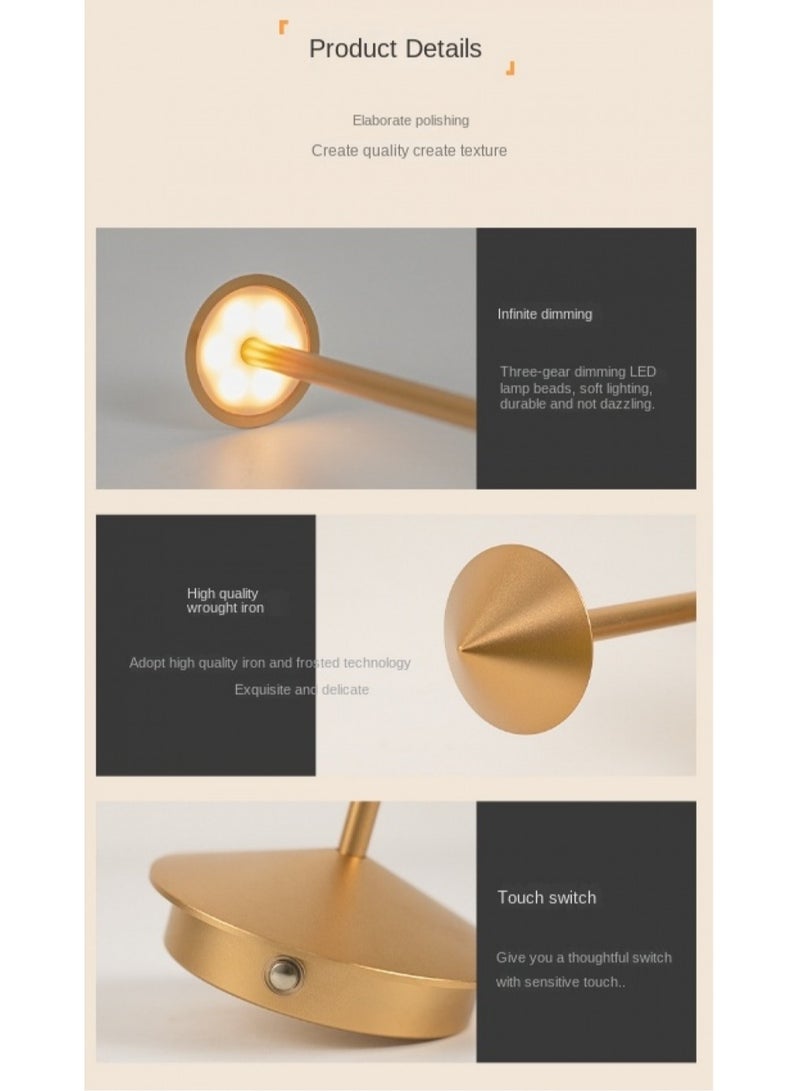 general Led Minimalist Aluminum Creative Night Light Restaurant Table Light Bedside Atmosphere Light - Image 3