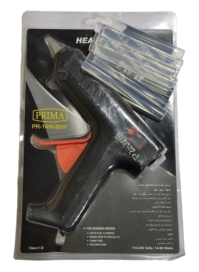 erorex Silicone Glue Gun Large Heavy Duty Professional Glue Gun With Free 10+2 Silicone Sticks Prima Bhtc Recomended 80Watts 110 240Volts - Image 3