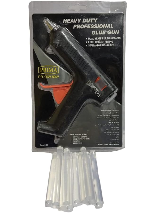 erorex Silicone Glue Gun Large Heavy Duty Professional Glue Gun With Free 10+2 Silicone Sticks Prima Bhtc Recomended 80Watts 110 240Volts - Image 5