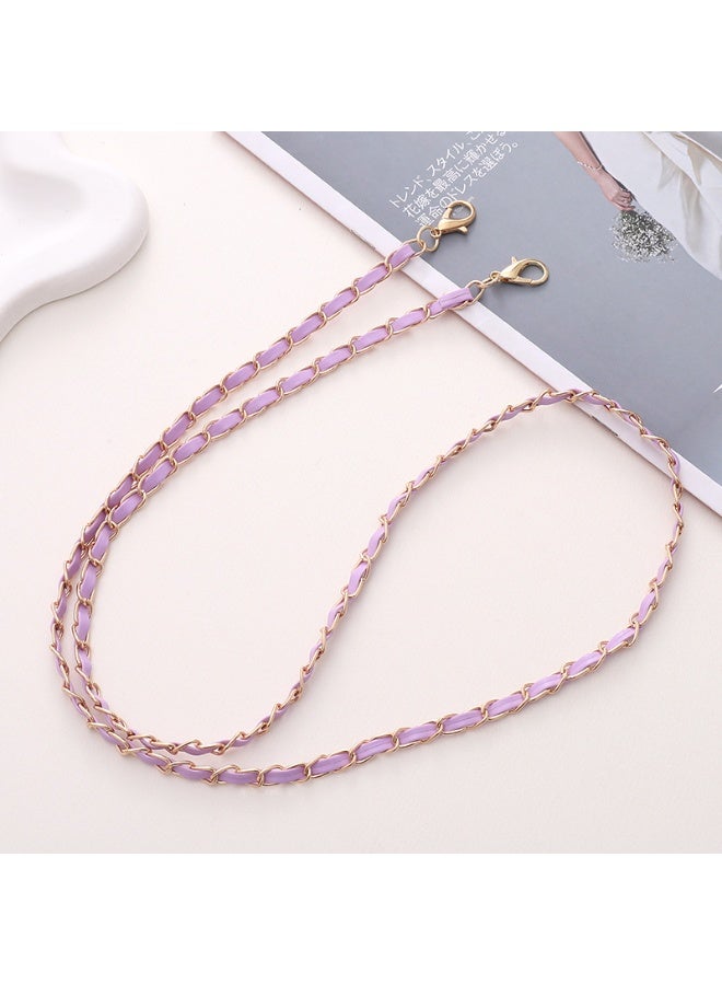 NIBEMINENT Phone Charm/ Chain Strap for Women Girls, Leather Slant Across Cell Phone Case Lanyard Wrist Strap，K1928/Light Purple