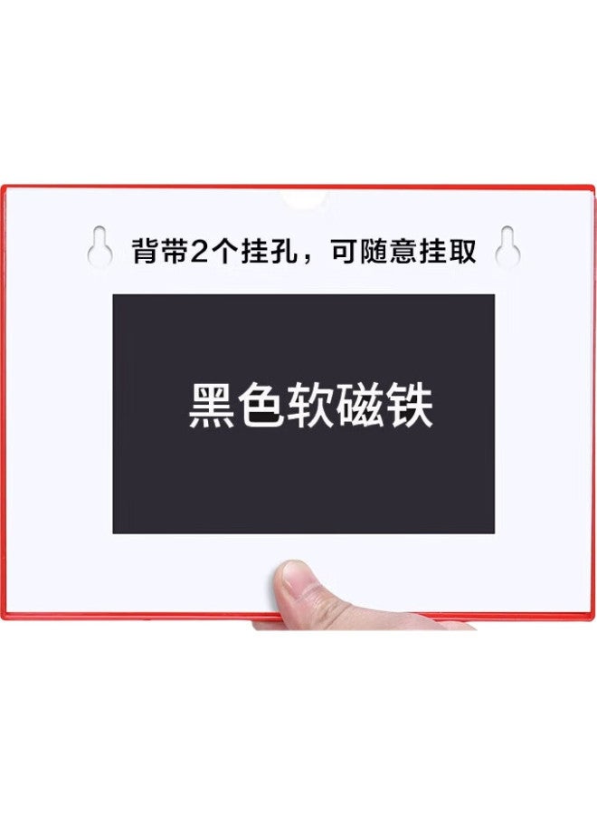Oumai Card Holder, Magnetic Hard Plastic Sleeve, A4 Card Holder, File Frame Display, Magnetic Card Holder, File Protector, Magnetic Label, Indicator Sign, A4 Blue, 10 Pieces - Image 2