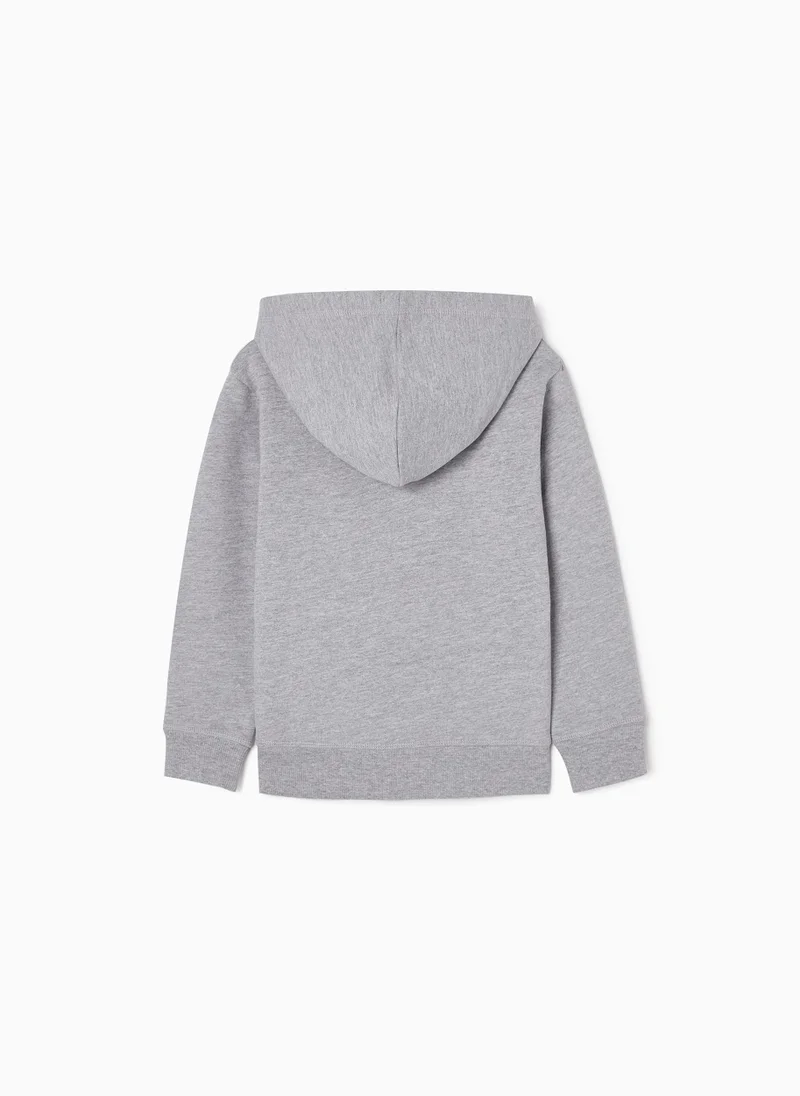 Zippy Zippy Cotton Hooded Sweatshirt For Boys - Grey
