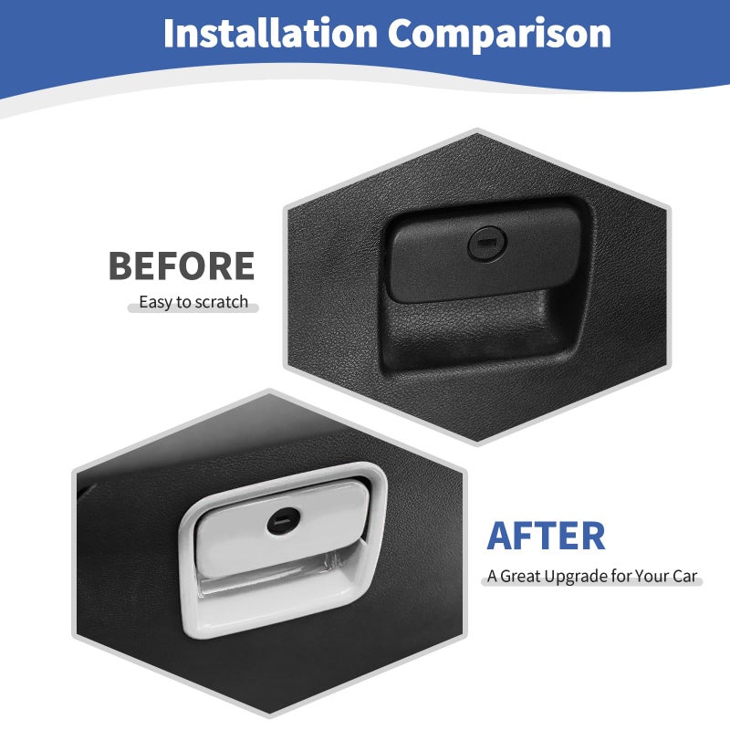 RT-TCZ RTTCZ for Jeep JL White Glove Box Compartment Latch Handle Trim Cover for Jeep Wrangler JL JLU 2018 for Gladiator JT 2020Present ABS Interior Accessories 2pcs - Image 4