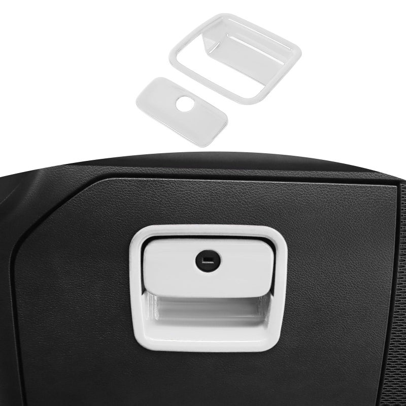 RT-TCZ RTTCZ for Jeep JL White Glove Box Compartment Latch Handle Trim Cover for Jeep Wrangler JL JLU 2018 for Gladiator JT 2020Present ABS Interior Accessories 2pcs - Image 2