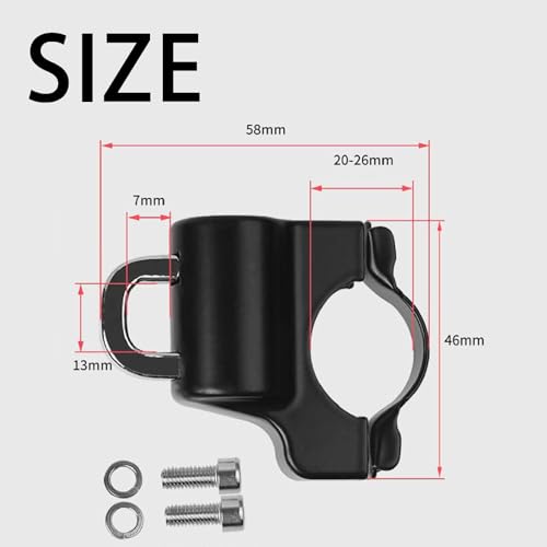 Gozaqe Helmet Lock for Bike & Motorcycle,Universal Helmet Security Lock,Applies to 22-28mm Diameter,Cycle Lock for Handlebar Scooter Lock for Motorcycles/Bicycles/Scooters, Black - Image 2
