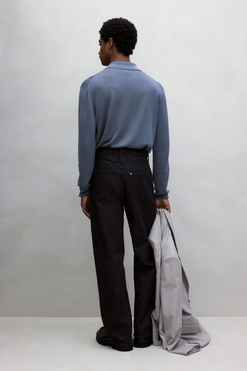 اتش اند ام بنطلون تويل بقصة مريحة وخمسة جيوب