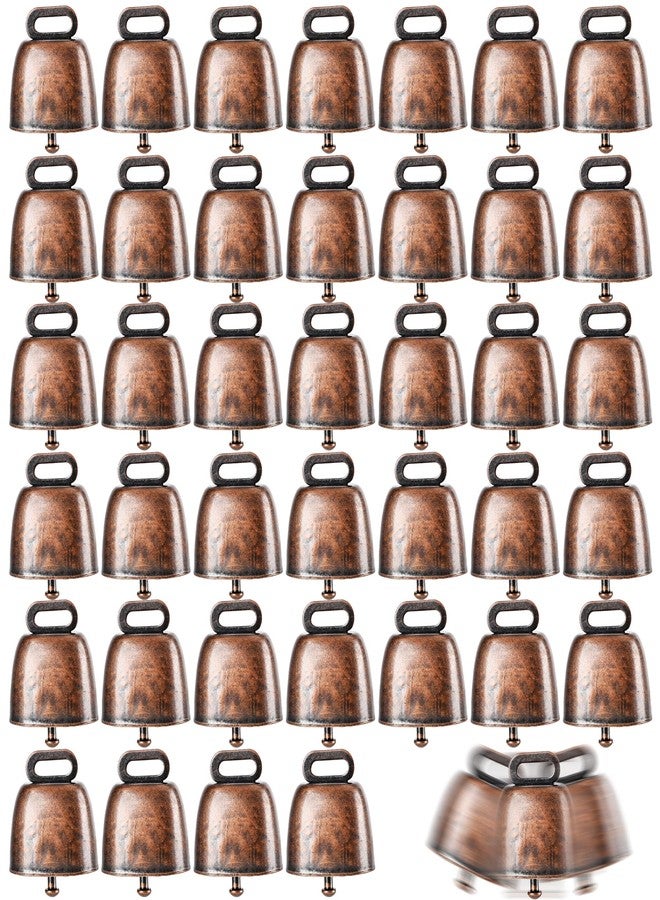 Flahard 40 Pcs Cow Horse Sheep Grazing Copper Bells Small Metal Bronze Bells Cattle Farm Animal Copper Loud Calling Bells for Grazing Cattle, Horses, Sheep, Pet - Image 1