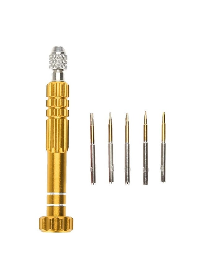 DEFAONS 5 in 1 Precision Screwdriver Rod Set AF-555 – Multifunctional Repair Tool Kit with Replaceable Bits for Mobile Phones, Laptops, Watches, Glasses, Cameras, Tablets, Headphones, and Electronics - Image 4