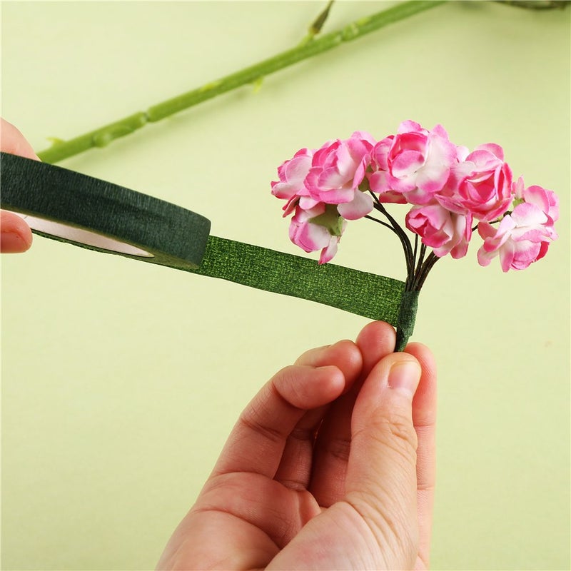 Decora a Dozen 1/2-inch by 30 Yard Dark Green Floral Tape for Bouquet Stem Wrap Floral Arranging Craft Projects Corsages, Wedding Bouquet - Image 5