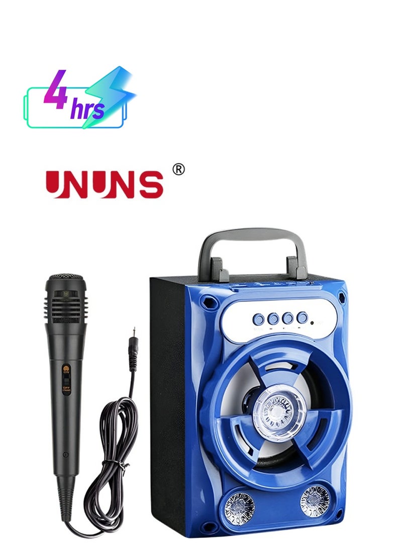 UNUNS Karaoke Machine With 1 Microphone,Portable Bluetooth Karaoke Speaker For TV,Karaoke Machine For Party,Supports TF CardKaraoke Machine With 1 Microphone,Portable Bluetooth Karaoke Speaker For TV,Karaok - Image 1