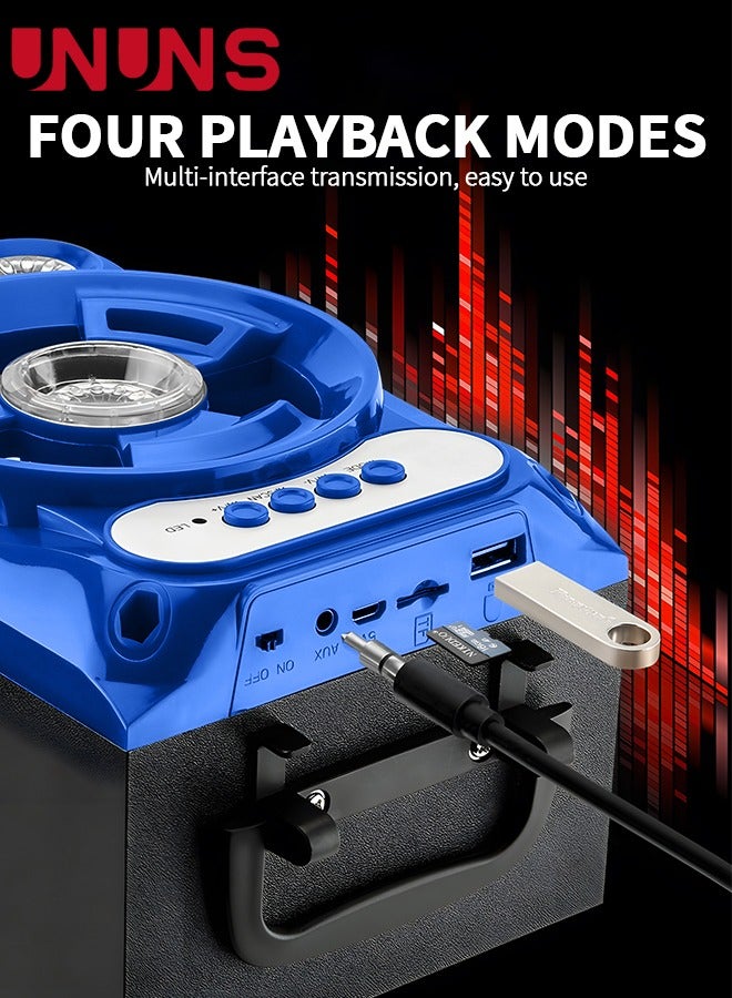 UNUNS Karaoke Machine With 1 Microphone,Portable Bluetooth Karaoke Speaker For TV,Karaoke Machine For Party,Supports TF CardKaraoke Machine With 1 Microphone,Portable Bluetooth Karaoke Speaker For TV,Karaok - Image 5