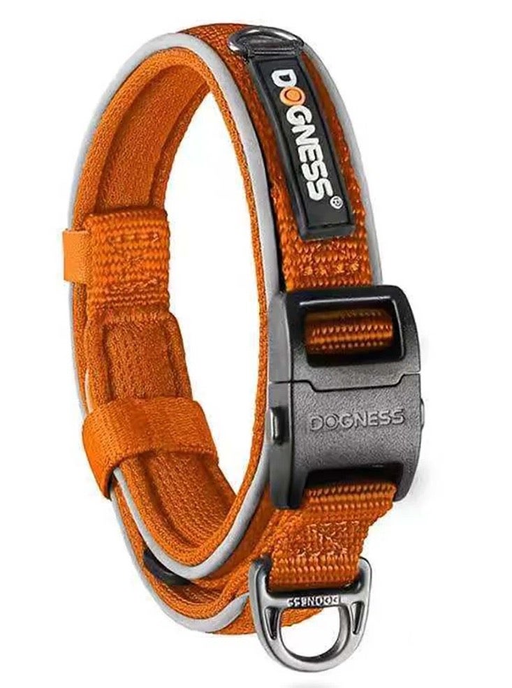 Dogness® Reflective Series Collar For Dogs - Orange - Image 1