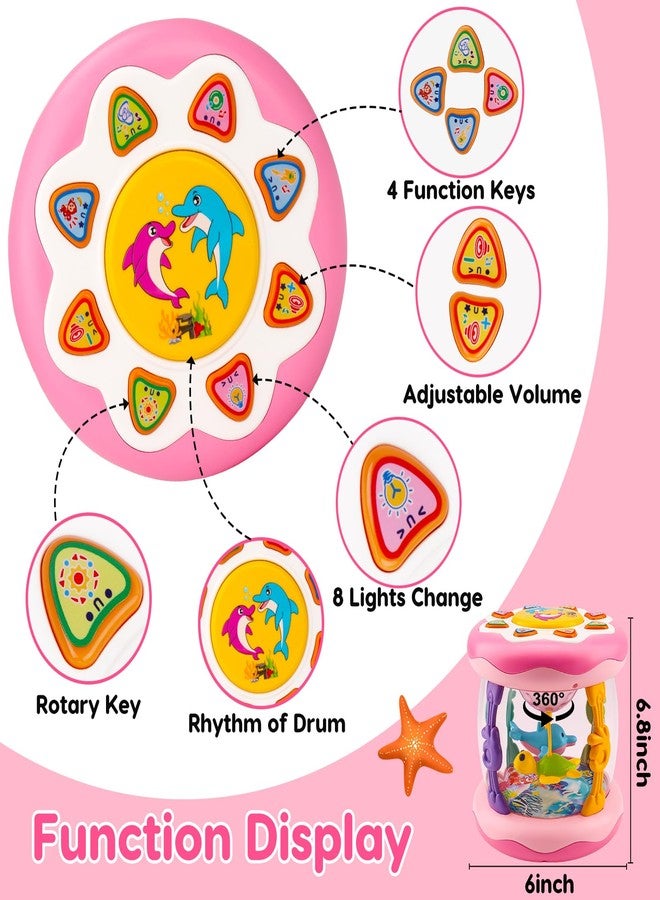 Tsomtto Baby Girl Toys 0-6 Months Ocean Projector Rotating Musical Light Up Tummy Time Toy Infant Aquarium 0-3 4 5 6 7 8 9 Months Crawling Toys Babies 6-12 Month Girls 1 2 Year Old Birthday Newborn Gifts - Image 2