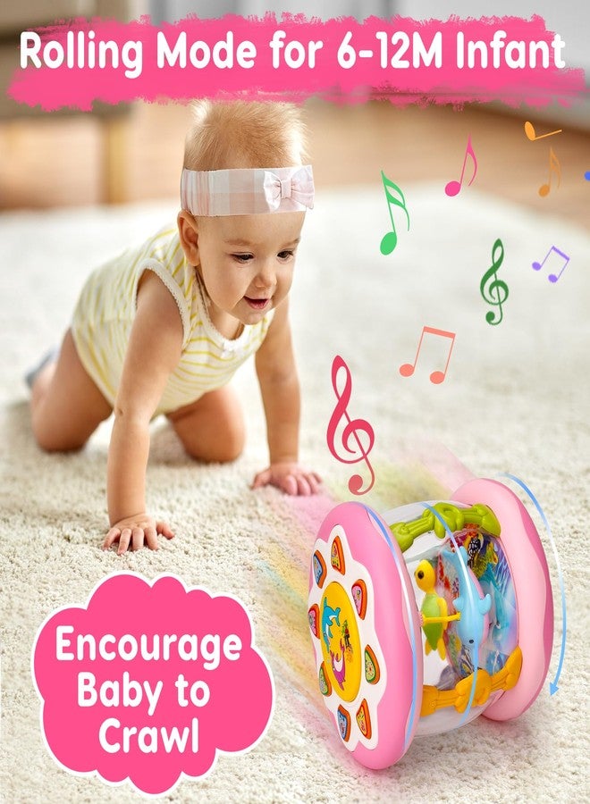Tsomtto Baby Girl Toys 0-6 Months Ocean Projector Rotating Musical Light Up Tummy Time Toy Infant Aquarium 0-3 4 5 6 7 8 9 Months Crawling Toys Babies 6-12 Month Girls 1 2 Year Old Birthday Newborn Gifts - Image 3