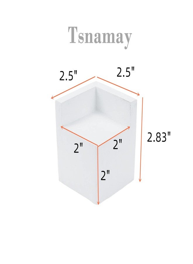 Tsnamay White Painted Set of 4 Bed Risers Furniture Square Risers Wooden Solid Wood for DIY Painting Sofa Couch Chair Table Increase Legs 2 Inches - Image 2