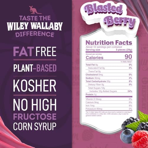 Wiley Wallaby Licorice 10 Ounce Classic Gourmet Soft  Chewy Australian Blasted Berry Candy Twists 1 Pack - Image 5
