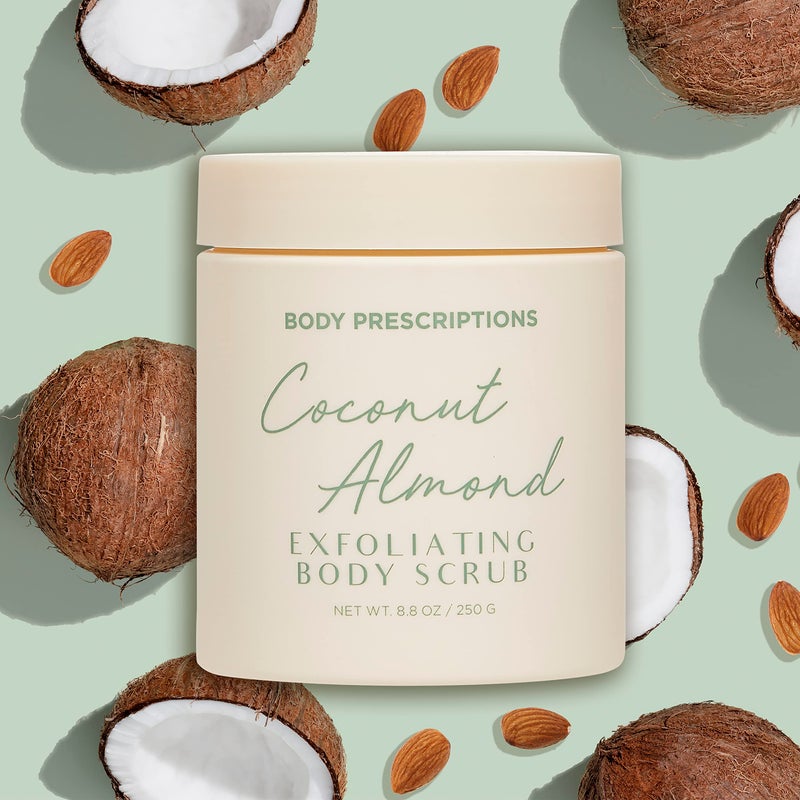 Body Prescriptions Exfoliating Body Scrub â€“ Body Cleanser for Nourished, Ultra-Smooth Skin, Honey Citrus, Coconut Almond, and Sweet Mint - Image 3