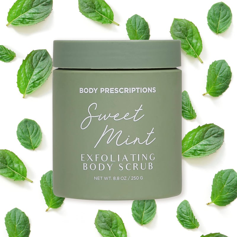 Body Prescriptions Exfoliating Body Scrub â€“ Body Cleanser for Nourished, Ultra-Smooth Skin, Honey Citrus, Coconut Almond, and Sweet Mint - Image 4