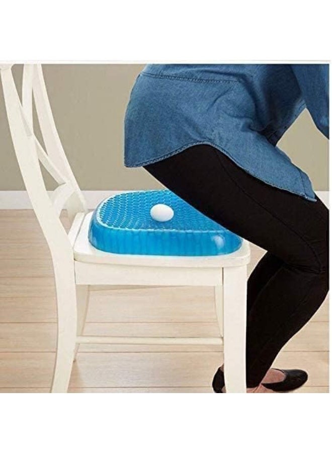 Generic Gel Seat Cushion for Sitting | Orthopedic Cooling Gel Cushion for Back & Tailbone Pain Relief | Pressure Relief Gel Pad for Office Chair, Car Seat & Wheelchair - Image 2