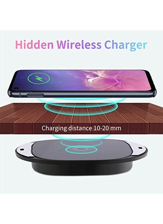 erorex - Invisible Wireless Charger Under Desk Wireless Charger 10W Furniture Wireless Charging Board 20Mm Long Distance Wireless Mobile Phone Charger Suitable For Iphone For Galaxy And For Qi - Image 1