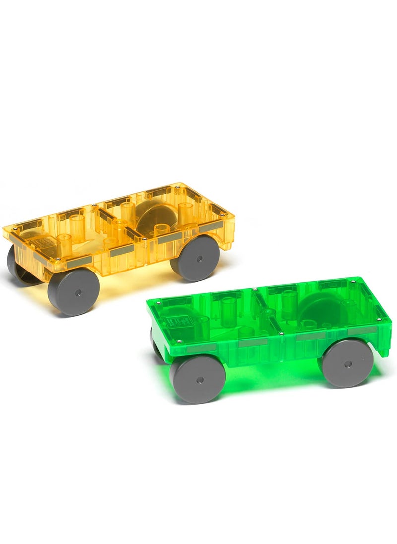 Vitacelli - "Magna-Tiles Cars 2-Piece Expansion Set - Magnetic Building Tiles for Creative Play & Vehicle Construction - Compatible with Magna-Tiles" - Image 1