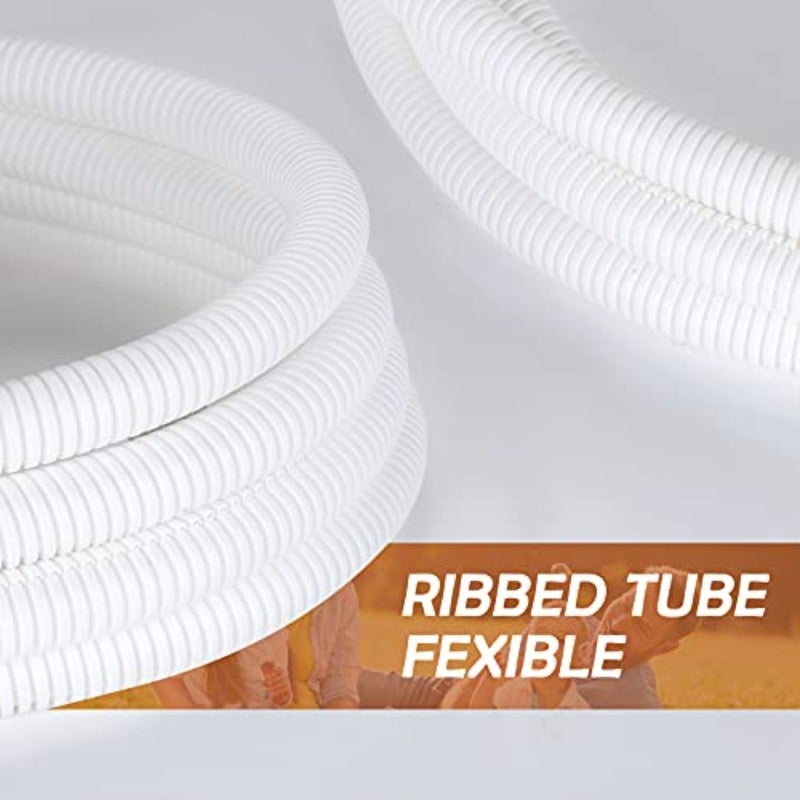 ZhiYo 20FT 3 8 Wire Loom Split Tubing Auto Wire Conduit Flexible Cover High Temperature Heat Resistant -40F to 257F Plastic Cover for Electrical Wires Cables White - Image 5