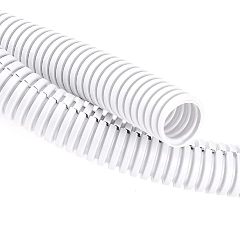 ZhiYo 20FT 3 8 Wire Loom Split Tubing Auto Wire Conduit Flexible Cover High Temperature Heat Resistant -40F to 257F Plastic Cover for Electrical Wires Cables White - Image 1