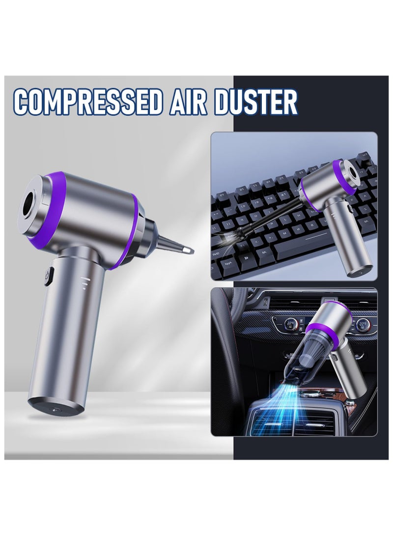 ASIV 16000PA High Power Car Vacuum Cleaner Portable Cordless Mini Vacuum Cleaner 4 in 1 Compressed Air Dust Collector, Blower, Handheld Vacuum Cleaner with Brushless Motor for Car, Home, Office, Camping - Image 3