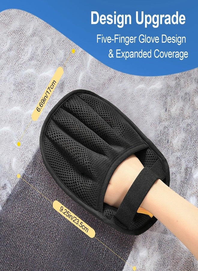 Wantsolve 2 Pcs Magic Brush Pet Hair Removal Glove, Upgraded Five-Finger Electrostatic Grooming Glove for Cats Dogs, Reusable Pet Hair Remover Tool for Couch, Furniture, Sofa, Clothing, Carpet - Image 2