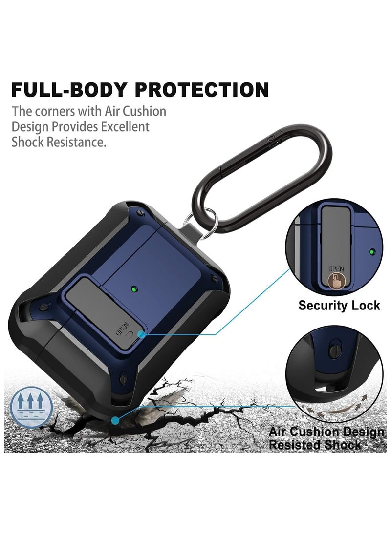 Generic - Upgraded [Secure Lock] Armor Airpod Pro Case, [Secure Lock] Shockproof AirPods Pro Cover Cool iPod Pro Case Designed for Apple Air Pod Wireless Pro Cases for Men Women - Image 1