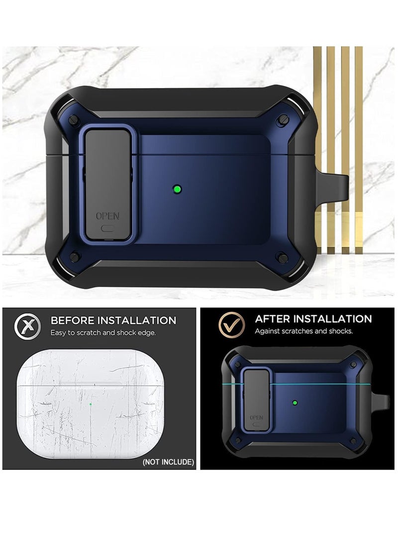 Generic - Upgraded [Secure Lock] Armor Airpod Pro Case, [Secure Lock] Shockproof AirPods Pro Cover Cool iPod Pro Case Designed for Apple Air Pod Wireless Pro Cases for Men Women - Image 1
