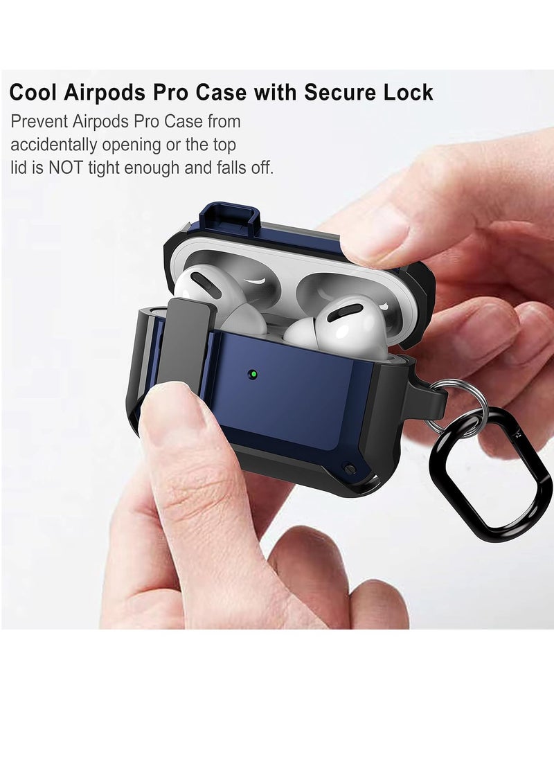 Generic - Upgraded [Secure Lock] Armor Airpod Pro Case, [Secure Lock] Shockproof AirPods Pro Cover Cool iPod Pro Case Designed for Apple Air Pod Wireless Pro Cases for Men Women - Image 1