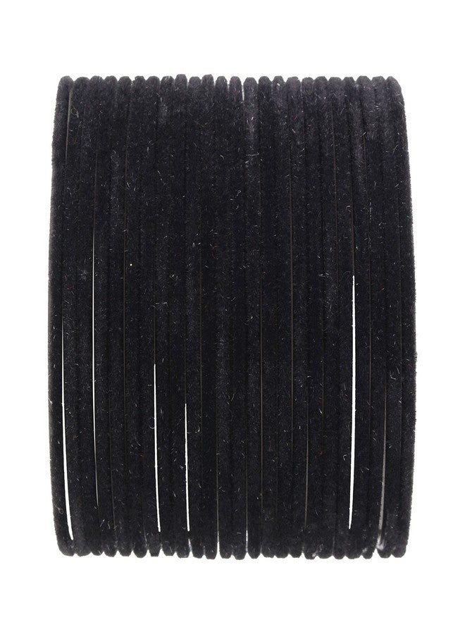 Efulgenz Indian Velvet Bangles for Women Indian Bangles Set Bollywood Plain Velvet Bangle Bracelets Costume Jewelry for Women - Image 1