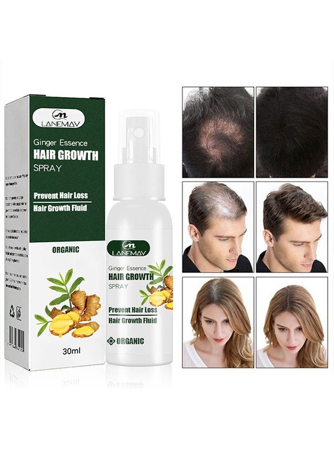 LANEMAY Ginger Essence Hair Growth Spray, Ginger Herb Formula Stop Hair Loss Hair Regrowth Treatments Grow Thicker Longer Hair Accelerate Hair Growth for Men and Women 30ml - Image 1