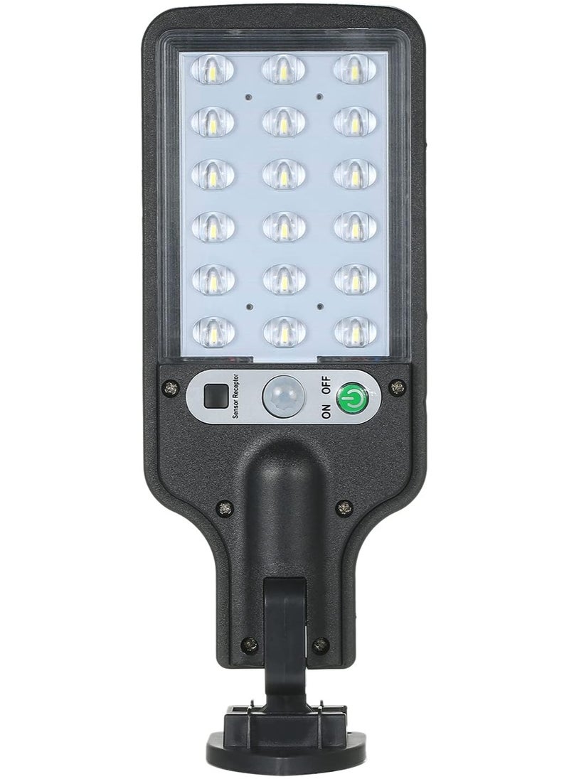 ELTRAZONE 18 مصباح شارع خارجي يعمل بالطاقة الشمسية LED مع مستشعر حركة PIR – مصباح حائط شمسي مقاوم للماء IP44 للحديقة، الفناء، السياج، الممر والطريق – 3 أوضاع إضاءة ذكية (حركة/خفيف/ثابت)، بطارية 1200mAh، تشغيل/إيقاف تلقائي، إضاءة أمان خارجية موفرة للطاقة - Image 2