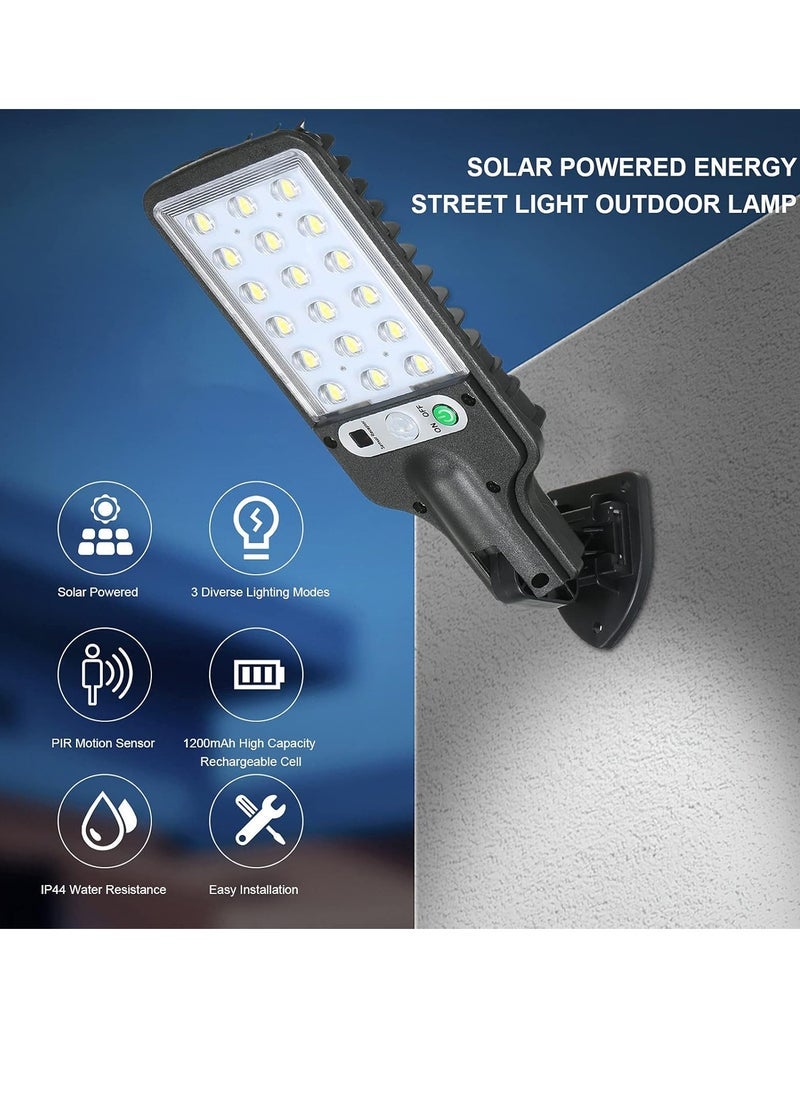 ELTRAZONE 18 مصباح شارع خارجي يعمل بالطاقة الشمسية LED مع مستشعر حركة PIR – مصباح حائط شمسي مقاوم للماء IP44 للحديقة، الفناء، السياج، الممر والطريق – 3 أوضاع إضاءة ذكية (حركة/خفيف/ثابت)، بطارية 1200mAh، تشغيل/إيقاف تلقائي، إضاءة أمان خارجية موفرة للطاقة - Image 3