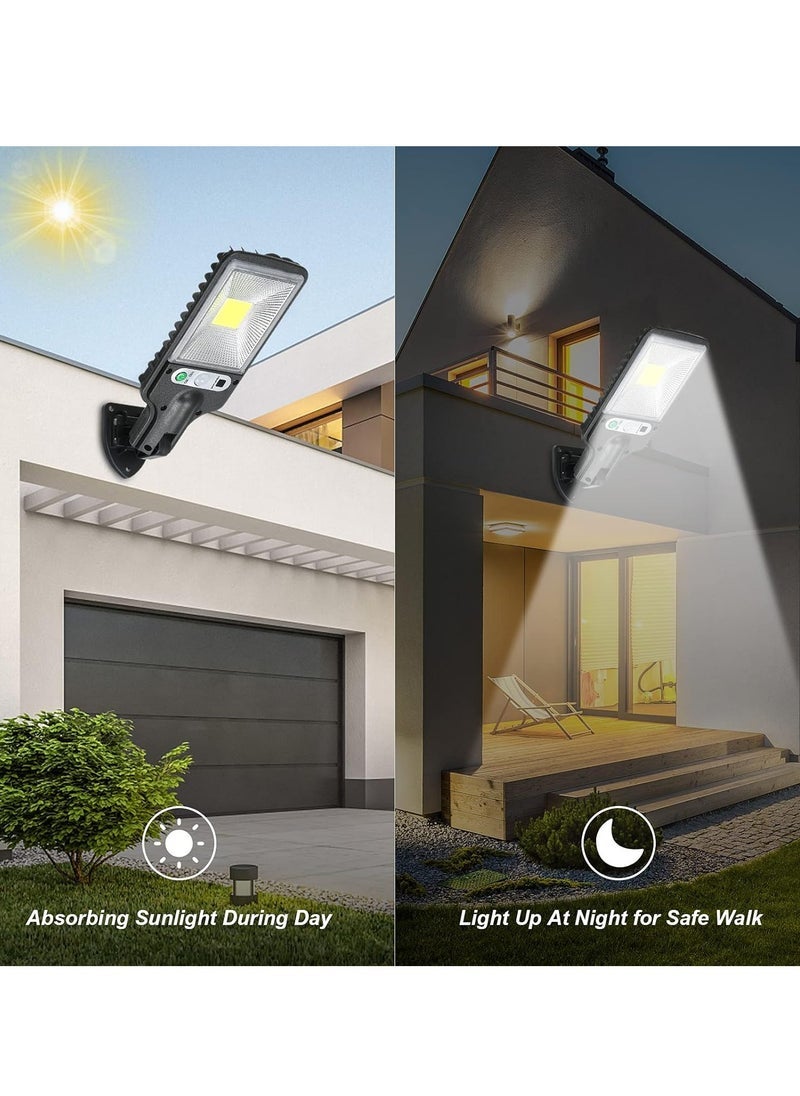 ELTRAZONE 18 مصباح شارع خارجي يعمل بالطاقة الشمسية LED مع مستشعر حركة PIR – مصباح حائط شمسي مقاوم للماء IP44 للحديقة، الفناء، السياج، الممر والطريق – 3 أوضاع إضاءة ذكية (حركة/خفيف/ثابت)، بطارية 1200mAh، تشغيل/إيقاف تلقائي، إضاءة أمان خارجية موفرة للطاقة - Image 5