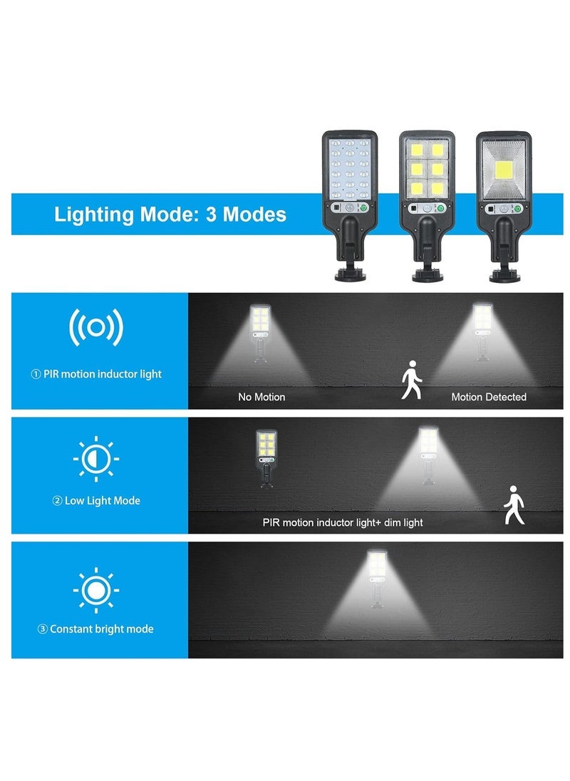 ELTRAZONE 18 مصباح شارع خارجي يعمل بالطاقة الشمسية LED مع مستشعر حركة PIR – مصباح حائط شمسي مقاوم للماء IP44 للحديقة، الفناء، السياج، الممر والطريق – 3 أوضاع إضاءة ذكية (حركة/خفيف/ثابت)، بطارية 1200mAh، تشغيل/إيقاف تلقائي، إضاءة أمان خارجية موفرة للطاقة - Image 4