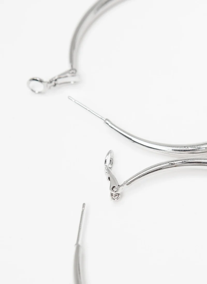 Lichi  Thin hoop earrings in smooth metal for Women | Best Price UAE