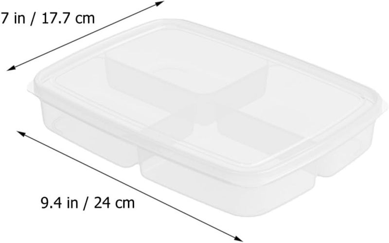 LABRIMP 3pcs Large Plastic Fridge Food Box with Lid, Divided Fresh-keeping Storage Organizer for Refrigerator, Kitchen Food Preservation Container Set - Image 2