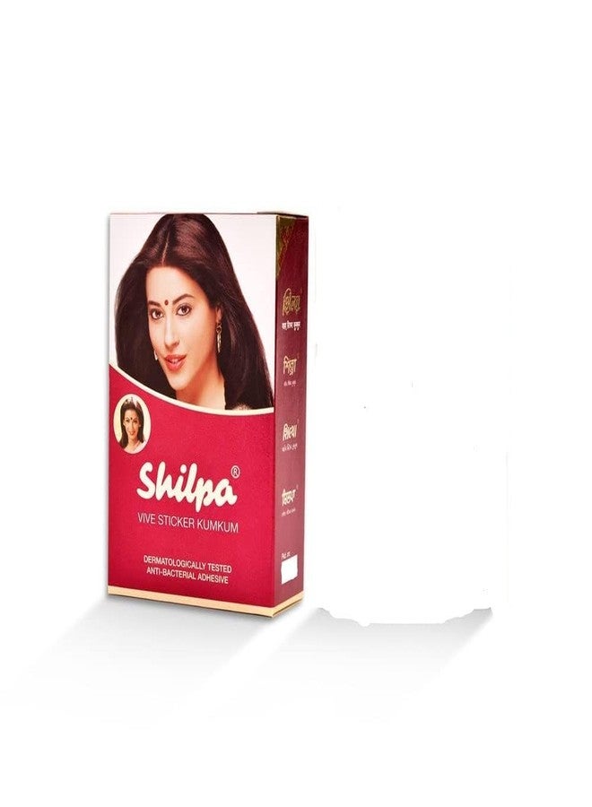 SB HERBAL Shilpa Vive Sticker Kumkum, Dermatologically Tested Size - 2 Collor - Black 15 ps 1 Box - Image 1