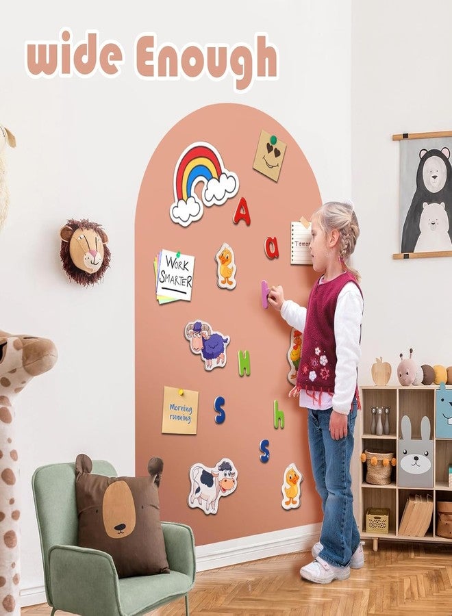 Warasee Magnetic Wall Decal Arch: 31" x 39" Magnetic Chalk Board Sticker -for Kids & Playroom (Milk Tea - Image 2