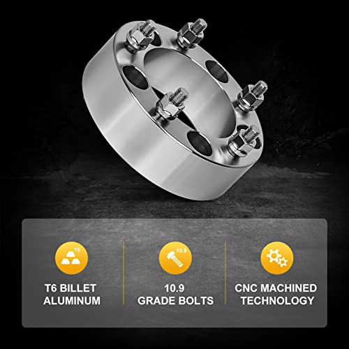 ROADFAR 5x4.75 to 5x4.75 Wheel Spacers 1.25 inch adapters 5 Lug 12x1.5 Studs 87.1mm Compatible 1984-2018 for Corvette 1982-2004 for S10 2pcs - Image 2