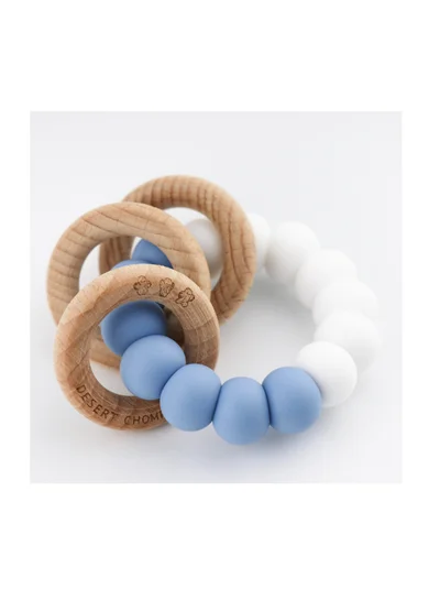 Desert Chomps Desert Chomps Trio Rattle Teether - Blue